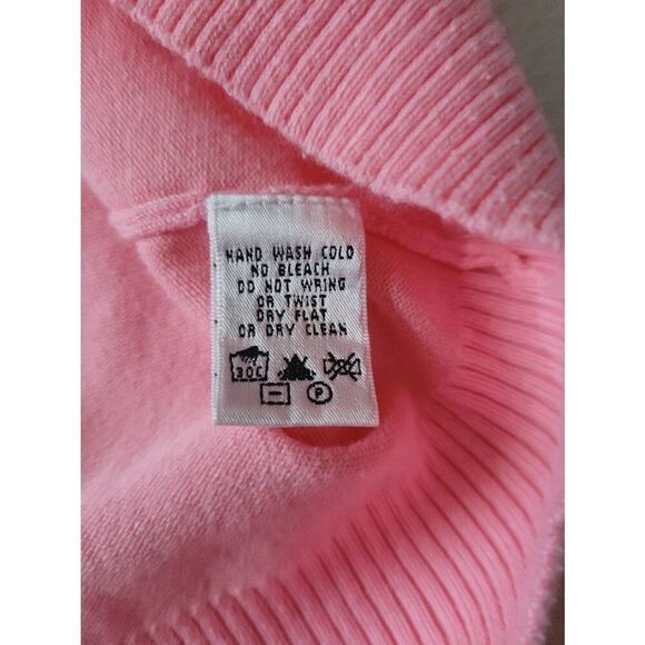 Lilly Pulitzer womens V-Neck Sweater Bubblegum Pink Size XL - Picture 6 of 6